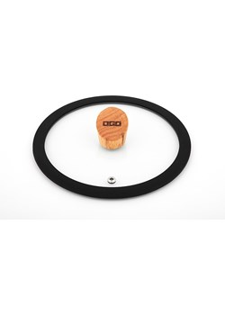 Ogo Living Pokrywka szklana "Ector" w kolorze czarno-jasnobrązowym - Ø 18 cm ze sklepu Limango Polska w kategorii Garnki - zdjęcie 188842730