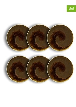 Ogo Living Talerze deserowe (6 szt.) w kolorze brązowym - Ø 21 cm ze sklepu Limango Polska w kategorii Naczynia - zdjęcie 188842913