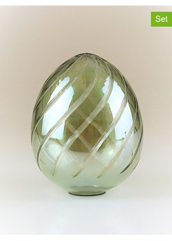 AM Design Figurka dekoracyjna "Egg" w kolorze zielonym - wys. 20 cm ze sklepu Limango Polska w kategorii Dekoracje - zdjęcie 188843980