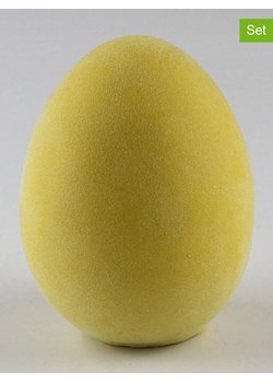 AM Design Figurki dekoracyjne (2 szt.) w kolorze żółtym - wys. 12 x Ø 8 cm ze sklepu Limango Polska w kategorii Dekoracje - zdjęcie 188844000