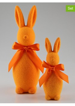 AM Design Figurki dekoracyjne (2 szt.) "Hare" w kolorze pomarańczowym ze sklepu Limango Polska w kategorii Dekoracje - zdjęcie 188844030