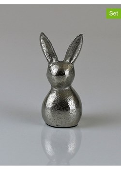 AM Design Figurka dekoracyjna "Hare" w kolorze srebrnym - wys. 11 x Ø 5 cm ze sklepu Limango Polska w kategorii Dekoracje - zdjęcie 188844062