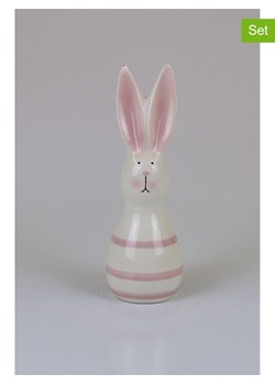 AM Design Figurka dekoracyjna "Hare" w kolorze biało-jasnoróżowym - wys. 22,5 cm ze sklepu Limango Polska w kategorii Dekoracje - zdjęcie 188844071