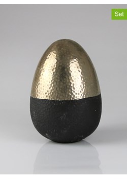 AM Design Figurka dekoracyjna "Egg" w kolorze złoto-czarnym - wys. 24,5 cm ze sklepu Limango Polska w kategorii Dekoracje - zdjęcie 188844083