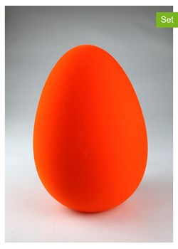 AM Design Figurka dekoracyjna "Egg" w kolorze pomarańczowym - wys. 25 cm ze sklepu Limango Polska w kategorii Dekoracje - zdjęcie 188844132