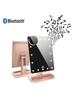 SmartCase Lustro LED w kolorze różowozłotym z głośnikiem ze sklepu Limango Polska w kategorii Lustra - zdjęcie 188844491