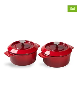 Woll Mini rondelki (2 szt.) "Iron" w kolorze czerwonym - Ø 10 cm ze sklepu Limango Polska w kategorii Garnki - zdjęcie 188845444