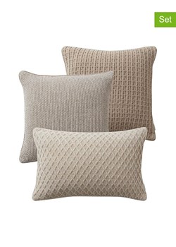 Jotex Poszewki (3 szt.) "Mila" w kolorze beżowym na poduszkę ze sklepu Limango Polska w kategorii Poduszki dekoracyjne - zdjęcie 188845510