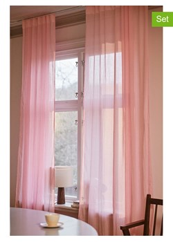 Jotex Zasłony (2 szt.) "Layer" w kolorze różowym ze sklepu Limango Polska w kategorii Tekstylia - zdjęcie 188845743