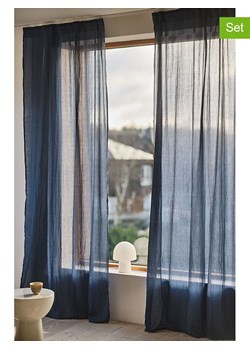 Jotex Zasłony (2 szt.) "Cia" w kolorze granatowym ze sklepu Limango Polska w kategorii Tekstylia - zdjęcie 188845811