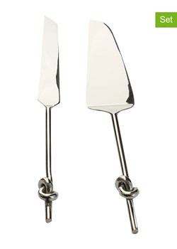 Jotex Łopatki (2 szt.) "Loop" w kolorze srebrnym do ciast - dł. 30 cm ze sklepu Limango Polska w kategorii Akcesoria kuchenne - zdjęcie 188845823
