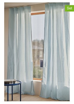 Jotex Zasłony (2 szt.) "Lina" w kolorze błękitnym ze sklepu Limango Polska w kategorii Tekstylia - zdjęcie 188845863