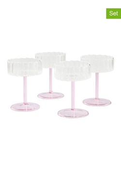 Jotex Kieliszki (4 szt.) "Ciao" w kolorze różowym do koktajli - 300 ml ze sklepu Limango Polska w kategorii Naczynia - zdjęcie 188845874