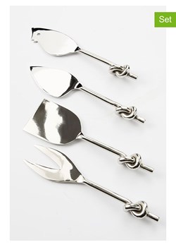 Jotex Noże (4 szt.) do sera w kolorze srebrnym - dł. 15 cm ze sklepu Limango Polska w kategorii Sztućce - zdjęcie 188846094