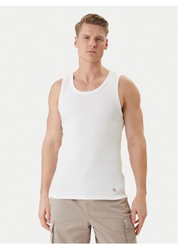 Calvin Klein Jeans Tank top LV04RF272G Biały Regular Fit ze sklepu MODIVO w kategorii T-shirty męskie - zdjęcie 188850492