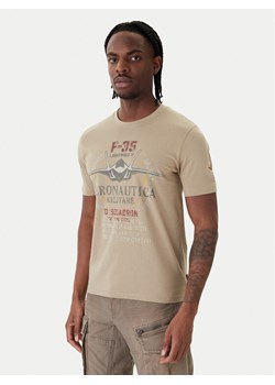 Aeronautica Militare T-Shirt 261TS2536UJ00641 Beżowy Regular Fit ze sklepu MODIVO w kategorii T-shirty męskie - zdjęcie 188850523