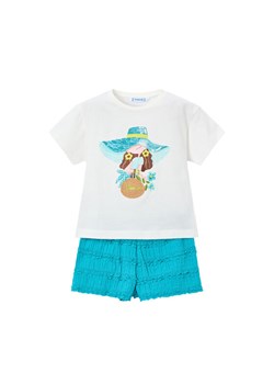 Mayoral Komplet t-shirt i spodenki 3231 Turkusowy Regular Fit ze sklepu MODIVO w kategorii Komplety dziewczęce - zdjęcie 188850544