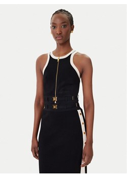 Elisabetta Franchi Top TK-71S-61E2-V270 Czarny Regular Fit ze sklepu MODIVO w kategorii Bluzki damskie - zdjęcie 188850552