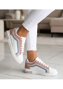 Buty sportowe na niskiej platformie /F8-1 18796 W283/ ze sklepu Pantofelek24.pl w kategorii Buty sportowe damskie - zdjęcie 188853111