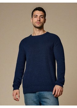Sinsay - Bawełniany sweter basic - granatowy ze sklepu Sinsay w kategorii Swetry męskie - zdjęcie 188854884