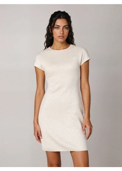 Sinsay - Sukienka mini z metalizowaną nitką - kremowy ze sklepu Sinsay w kategorii Sukienki - zdjęcie 188854892