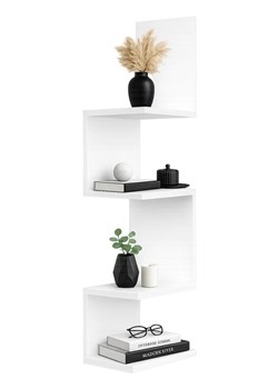 Biała Narożna Półka Ścienna L1-R07 ze sklepu Edinos.pl w kategorii Półki - zdjęcie 188855140