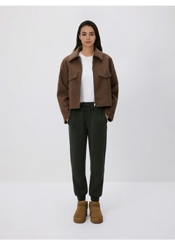 Reserved - Joggery z modalem - ciemnozielony ze sklepu Reserved w kategorii Spodnie damskie - zdjęcie 188856803