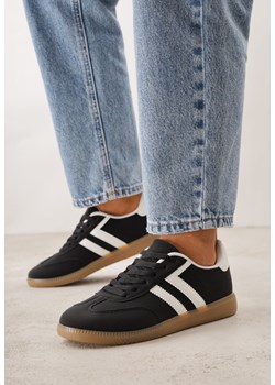 Czarne Sneakersy w Stylu Kultowych Tenisówek Genenor ze sklepu born2be.pl w kategorii Buty sportowe damskie - zdjęcie 188856993