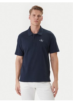 Calvin Klein Jeans Polo Easy Monologo LV04RF209G Granatowy Regular Fit ze sklepu MODIVO w kategorii T-shirty męskie - zdjęcie 188857521
