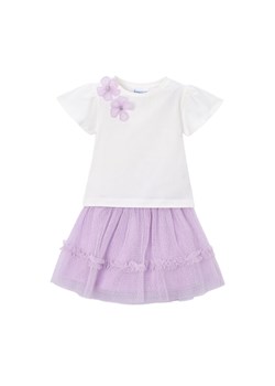 Mayoral Komplet t-shirt i spódniczka 3946 Fioletowy Regular Fit ze sklepu MODIVO w kategorii Komplety dziewczęce - zdjęcie 188857613