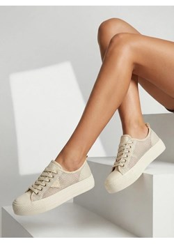 Damskie beżowe tenisówki Callista Mesh – płaski obcas, kolekcja Lato Jesień ze sklepu royalfashion.pl w kategorii Trampki damskie - zdjęcie 188860003