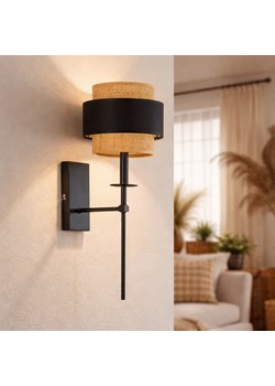 Rattanowy kinkiet pochodnia VADUZ BOHO w stylu boho ze sklepu Lysne w kategorii Lampy ścienne - zdjęcie 188861910