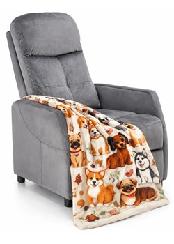 Popielaty Rozkładany Fotel Wypoczynkowy D8-S53 ze sklepu Edinos.pl w kategorii Fotele - zdjęcie 188862153