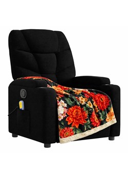 Klasyczny Fotel Czarny Z Masażem P8-N98 ze sklepu Edinos.pl w kategorii Fotele - zdjęcie 188862163