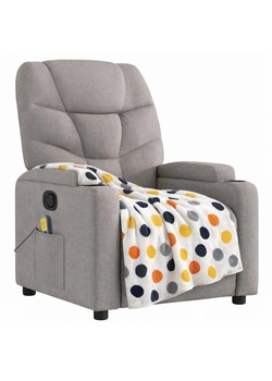 Rozkładany fotel masujący taupe S0-R81 ze sklepu Edinos.pl w kategorii Fotele - zdjęcie 188862164