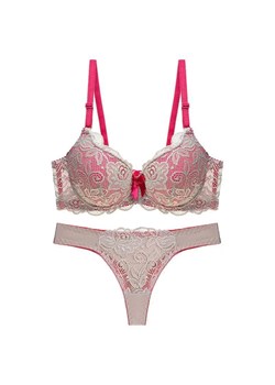 Kolorowy komplet bielizny - Beżowy 75BC ze sklepu Intimica.pl w kategorii Komplety bielizny damskiej - zdjęcie 188862253