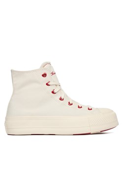 Trampki Converse Chuck Taylor All Star Lift Platform Hearts A19058C Biały ze sklepu eobuwie.pl w kategorii Trampki damskie - zdjęcie 188862320