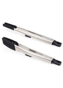 JosephJoseph Szczypce kuchenne (2 szt.) w kolorze srebrno-czarnym ze sklepu Limango Polska w kategorii Akcesoria kuchenne - zdjęcie 188863274