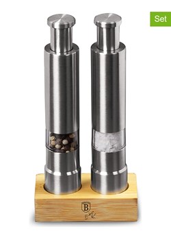 Berlinger Haus 3-częściowy zestaw "Black Silver Collection" w kolorze srebrno-jasnobrązowym ze sklepu Limango Polska w kategorii Młynki do soli i pieprzu - zdjęcie 188863770