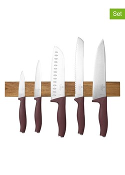 Berlinger Haus 6-częściowy zestaw w kolorze srebrno-bordowym ze sklepu Limango Polska w kategorii Noże kuchenne - zdjęcie 188863914