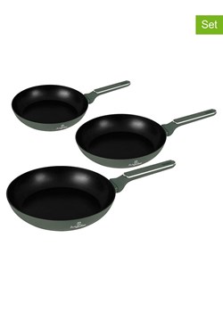 Berlinger Haus Patelnie (3 szt.) "Matte Green Collection" w kolorze zielonym ze sklepu Limango Polska w kategorii Garnki - zdjęcie 188864274