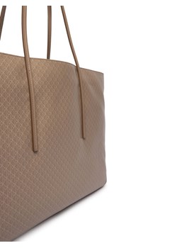 Calvin Klein Torebka Emblem Aop Large Tote W/ Pouch LV04F3364G Beżowy ze sklepu MODIVO w kategorii Torby Shopper bag - zdjęcie 188865021