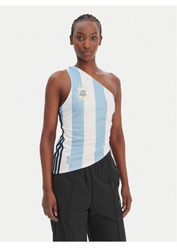 adidas Top Argentina KE2295 Błękitny Slim Fit ze sklepu MODIVO w kategorii Bluzki damskie - zdjęcie 188865023