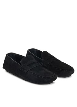 Calvin Klein Mokasyny Square Driver Suede HW0HW02844 Czarny ze sklepu MODIVO w kategorii Mokasyny damskie - zdjęcie 188865073