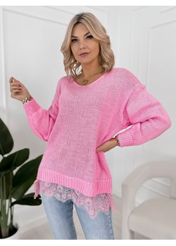 sweter lenox różowy one size ze sklepu UBRA w kategorii Swetry damskie - zdjęcie 188865921
