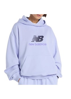 Bluza damska New Balance WT51501DYK - fioletowa ze sklepu streetstyle24.pl w kategorii Bluzy damskie - zdjęcie 188866243