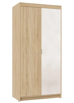 Szafa z lustrem i półkami do przechowywania dąb sonoma - Parioni 5X ze sklepu Edinos.pl w kategorii Szafy - zdjęcie 188866291