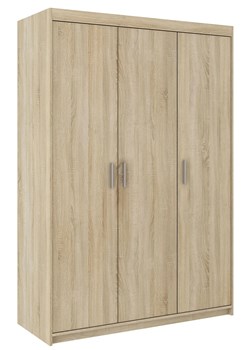 Trzydrzwiowa szafa z półkami dąb sonoma - Parioni 8X ze sklepu Edinos.pl w kategorii Szafy - zdjęcie 188866301