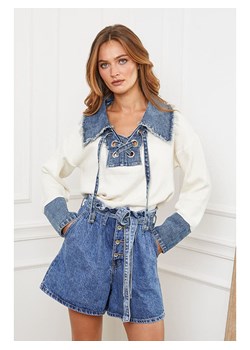 Joséfine Sweter "Calvi" w kolorze kremowo-niebieskim ze sklepu Limango Polska w kategorii Swetry damskie - zdjęcie 188867414