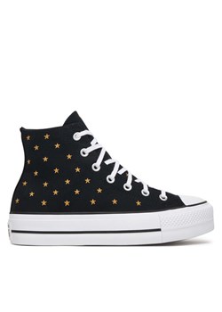 Trampki Converse Chuck Taylor All Star Lift Platform Embroidered Stars A16113C Czarny ze sklepu eobuwie.pl w kategorii Trampki damskie - zdjęcie 188867650